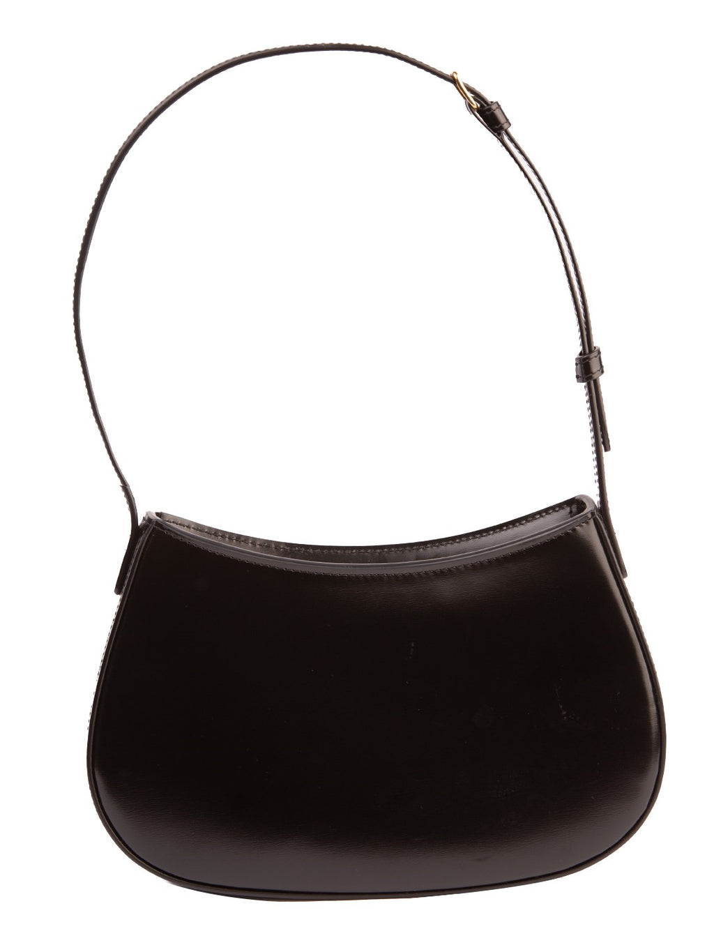Bolsa Celine Triomphe Classique, couro liso preto, verso — Domus Giulietta