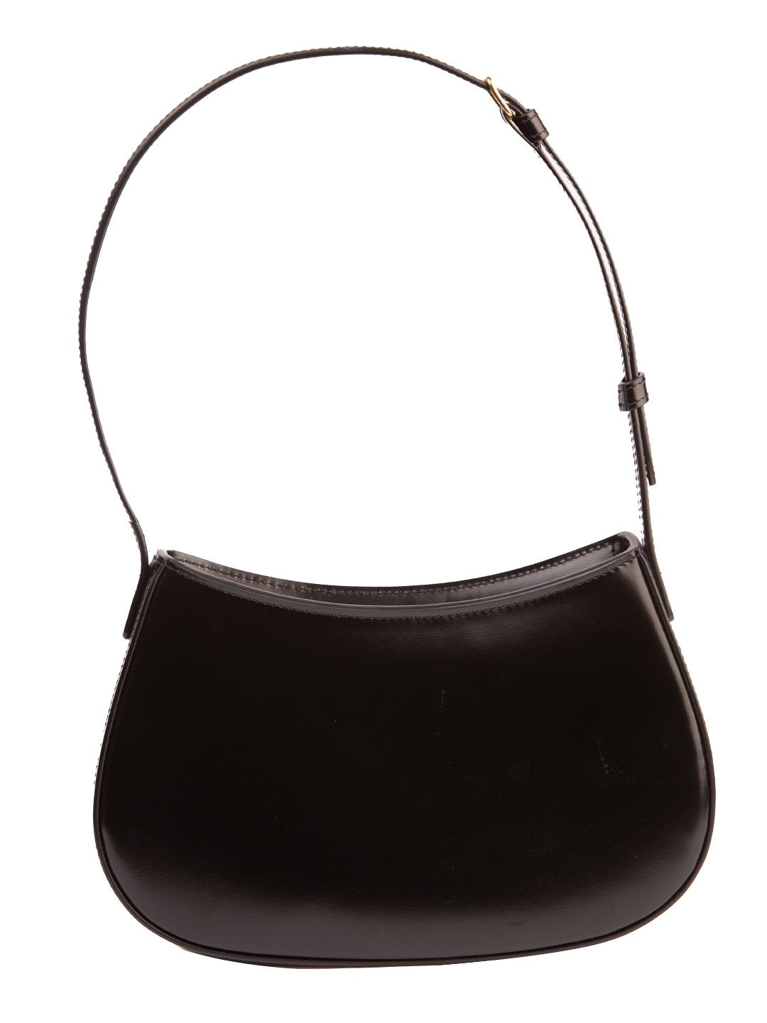 Bolsa Celine Triomphe Classique, couro liso preto, verso — Domus Giulietta