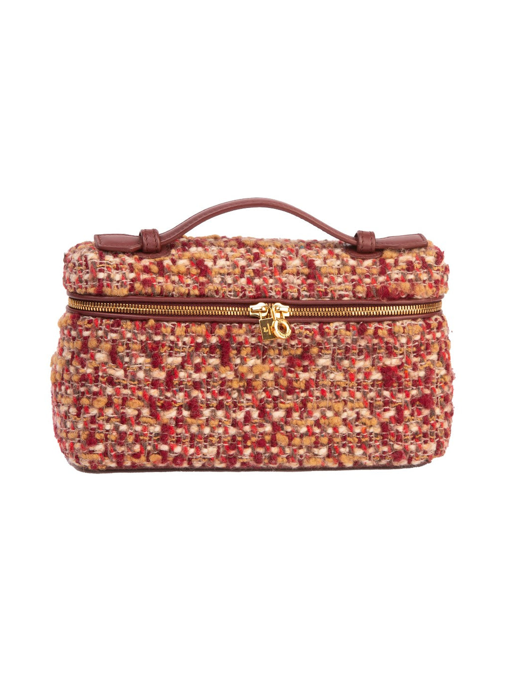 Bolsa Loro Piana Extra Pocket L19, bouclé multicolor, frente, sem a alça de ombro — Domus Giulietta